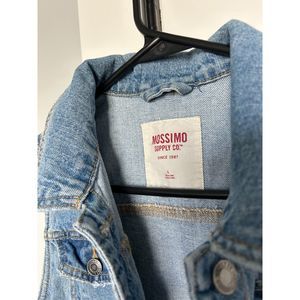 MOSSIMO Women's Denim Vest, Grunge Style, Boho, Sleeveless Vest, Size L, Vintage